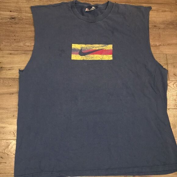 Cut Sleeve retro Nike Tank Made in USA T shirt XL - Picture 1 of 4